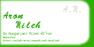 aron mileh business card